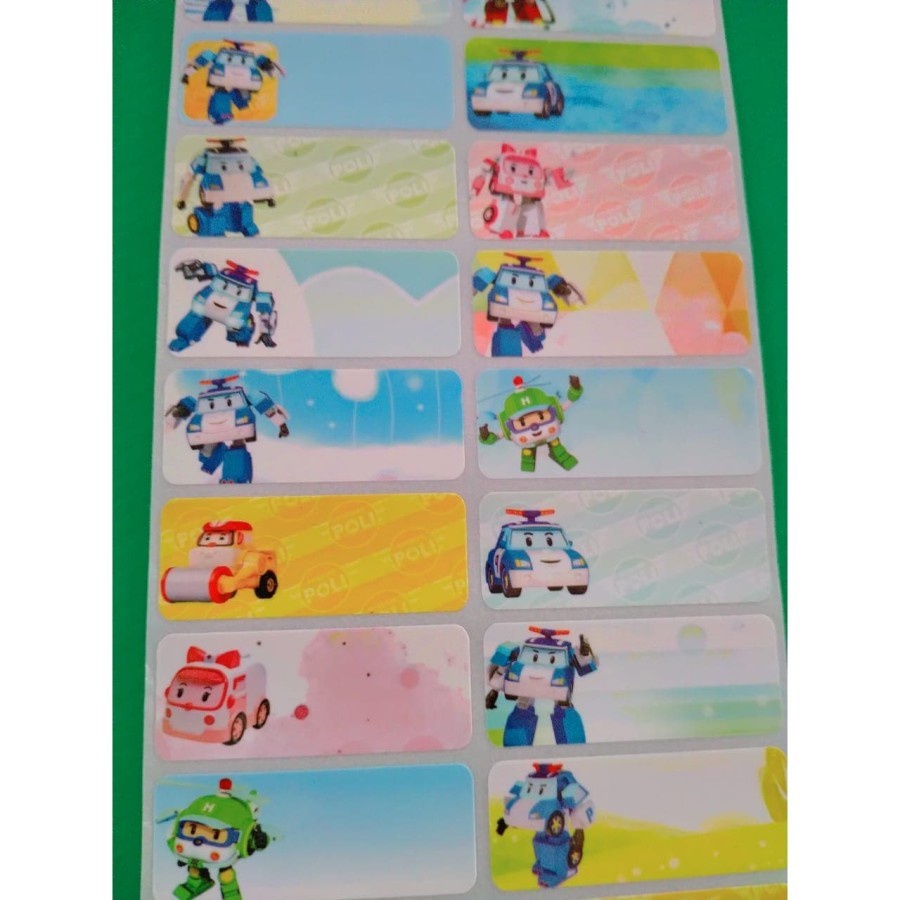 

Label Nama Waterproof - Robo Car Poli