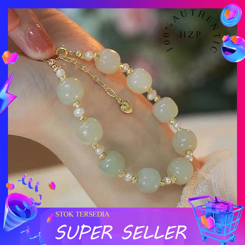 HZP Gelang mutiara untuk gelang giok wanita gelang manik-manik tali mutiara gelang couple gelang wan