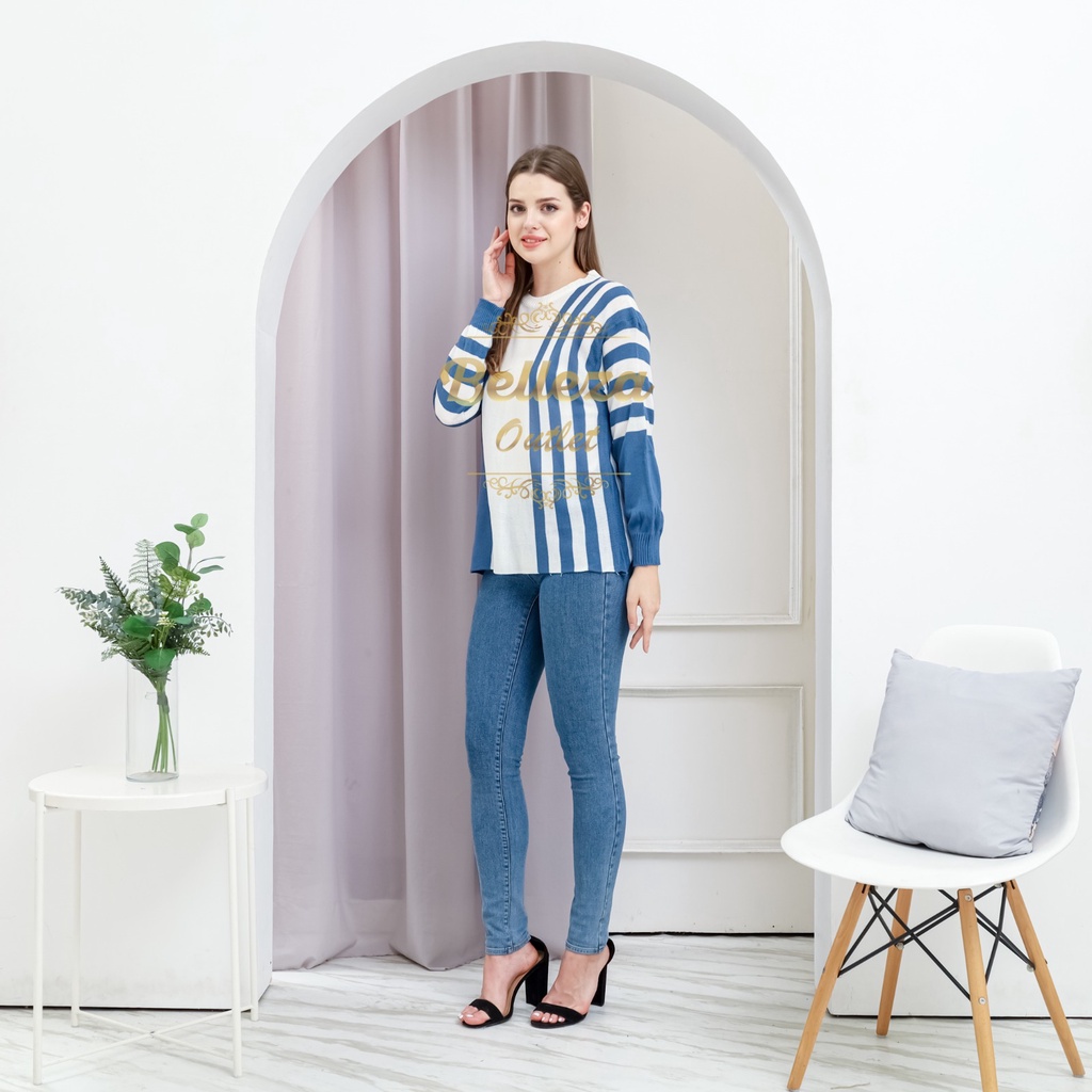 Belleza Outlet baju rajut Cardigan rajut atasan wanita Mango Rajut Blouse