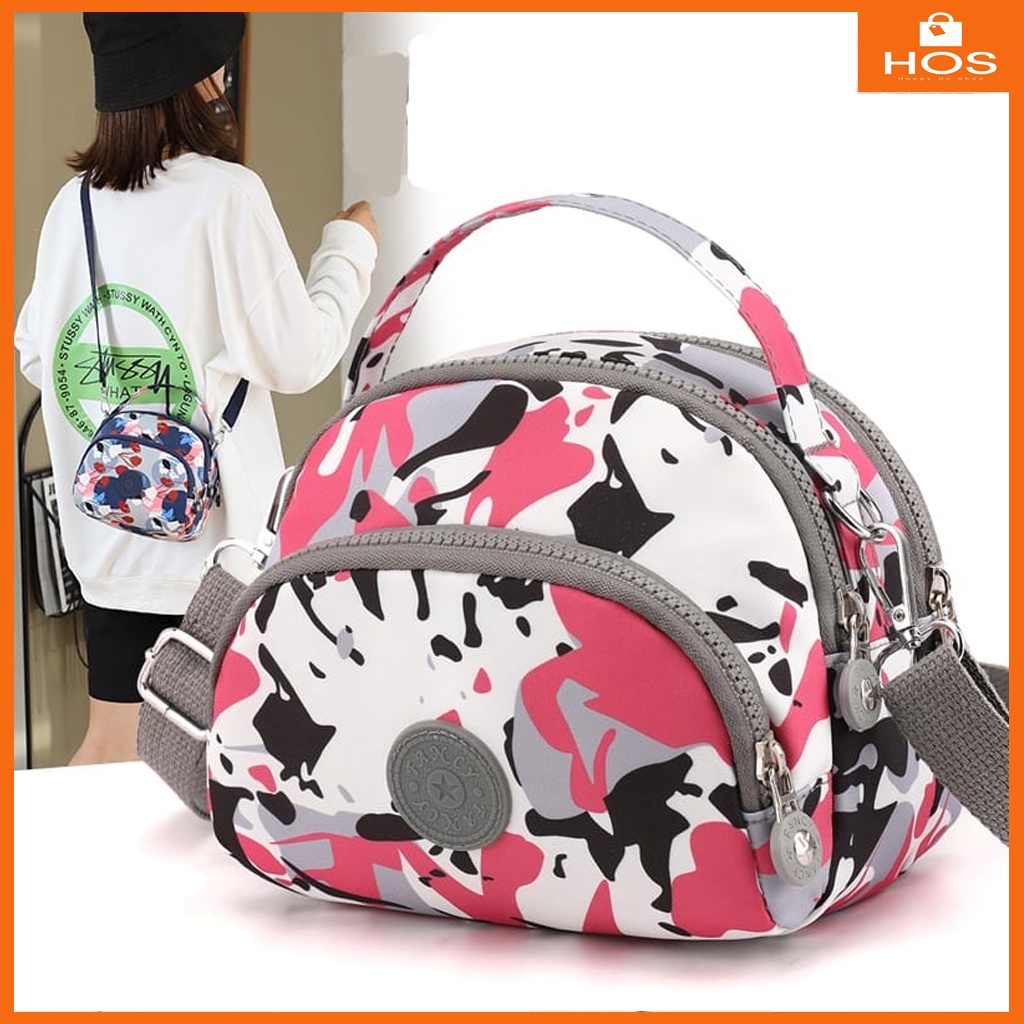 happyonshop- Tas selempang wanita N-61 tas import wanita selempang nilon tas wanita