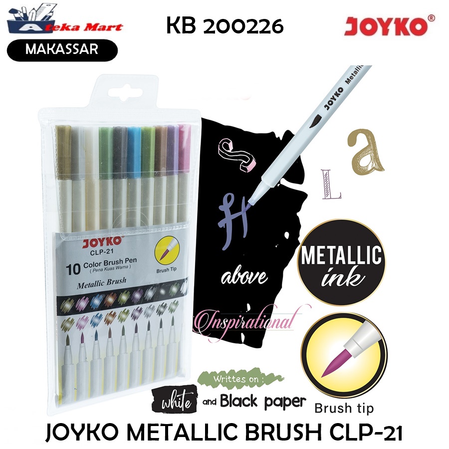 

JOYKO METALLIC BRUSH/PENA KUAS METALIK/CLP-21