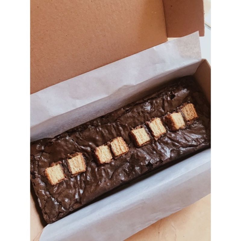 

Brownies Fudgy Dark coklat 20*10/brownis panggang/brownis