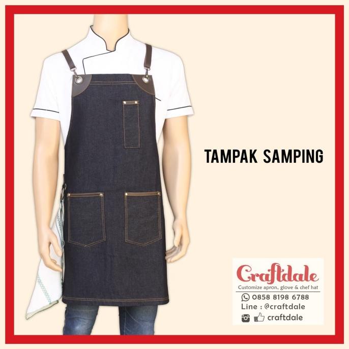 Apron Barista - Jeans (synthetic leather)