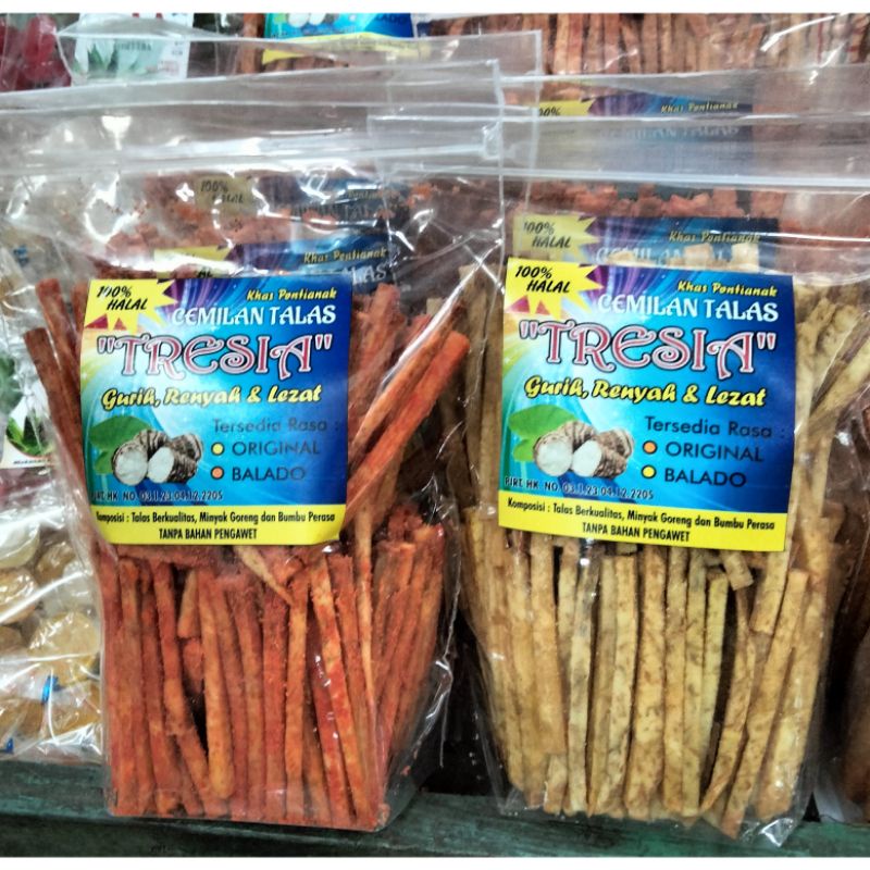 

Stick Talas TRESIA / Oleh Oleh Khas Pontianak / Stick Keladi Pontianak / Keripik Stick Talas / Keripik Talas / Cemilan Talas