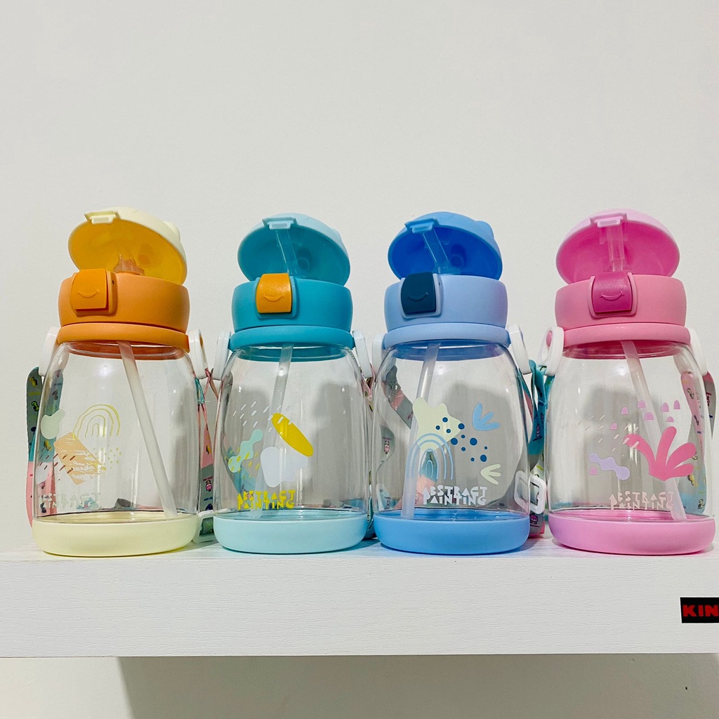 Botol Minum Anak Sedotan Lucu Karakter Model Beruang Lucu 600 ML