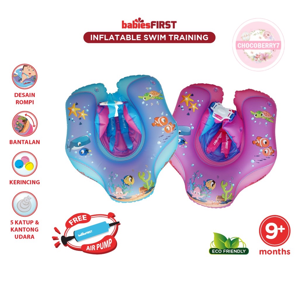 [FREE POMPA] babiesFIRST Inflatable Baby Swim Training BF302 / Pelampung Bayi Swimming / Pelampung Renang Bayi / Ban Renang Bayi KSM