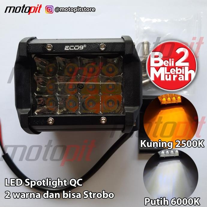 ECO9 LUMINOS LAMPU TEMBAK LED STROBO SOROT 12 TITIK PUTIH KUNING