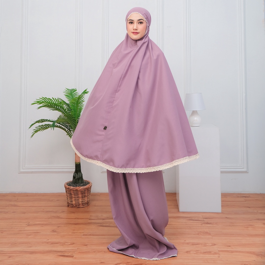 Mukena Traveling Dewasa Tas Fungsi jadi Sajadah Katun Premium Dewasa Adem Naura