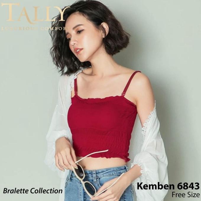 BRALETT BRALETTE DALEMAN 6843 TALLY -TANKTOP BUSA 6843 TALLY TANKTOP TALI BISA SERUT TALLY Bralette Bra Busa Tipis Bahan Katun Cup B Bra Kemben Fashionable Stretchable K 6843TALLY Bralette kemben Fashionable Bahan Katun Stretchable K 6843 COD