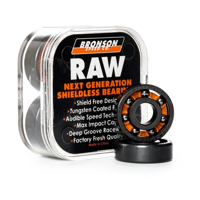 Skateboard bearing Bronson speed RAW Shieldless usa original bearings