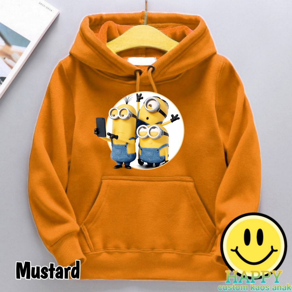 sweater hoodie anak minions