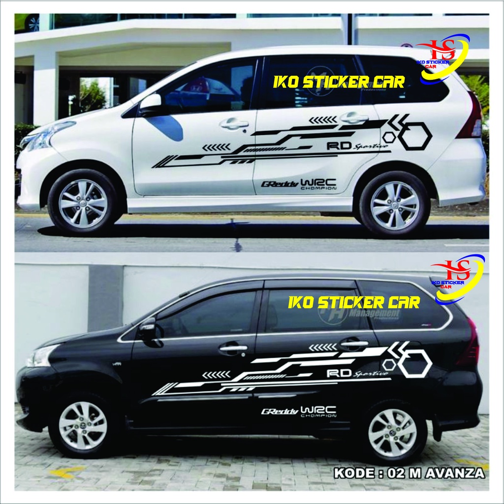 Stiker body Mobil Avanza Cutting stiker mobil avanza veloz old Semua tipe mobil bisa