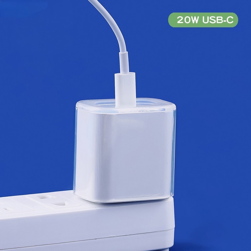 Silicone Case Cover Case Charger iphone 20w 18w Bening Transparan