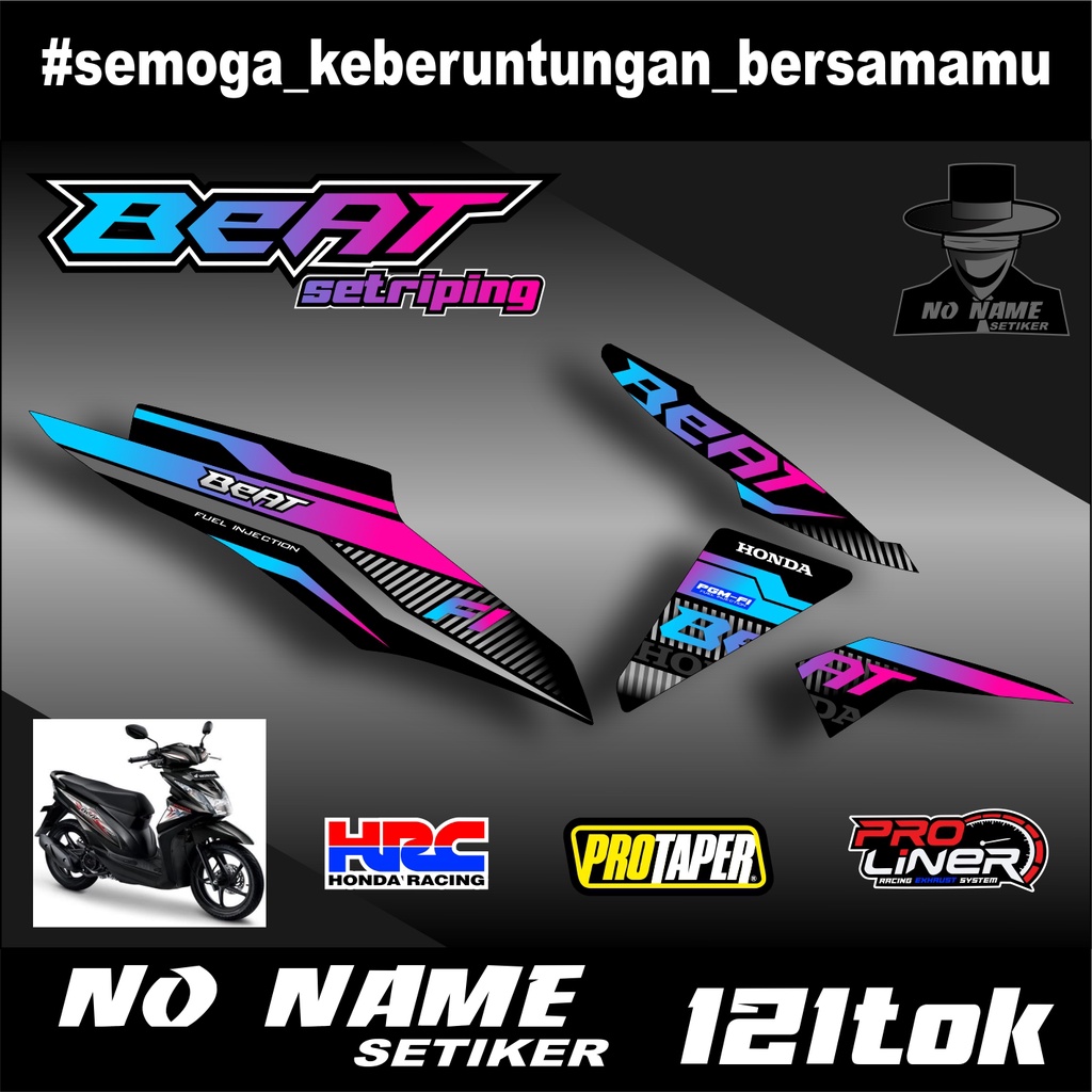 striping setiker stiker beat fi (121tok)2013 2014 2015 variasi - stiker motor honda setriping beat