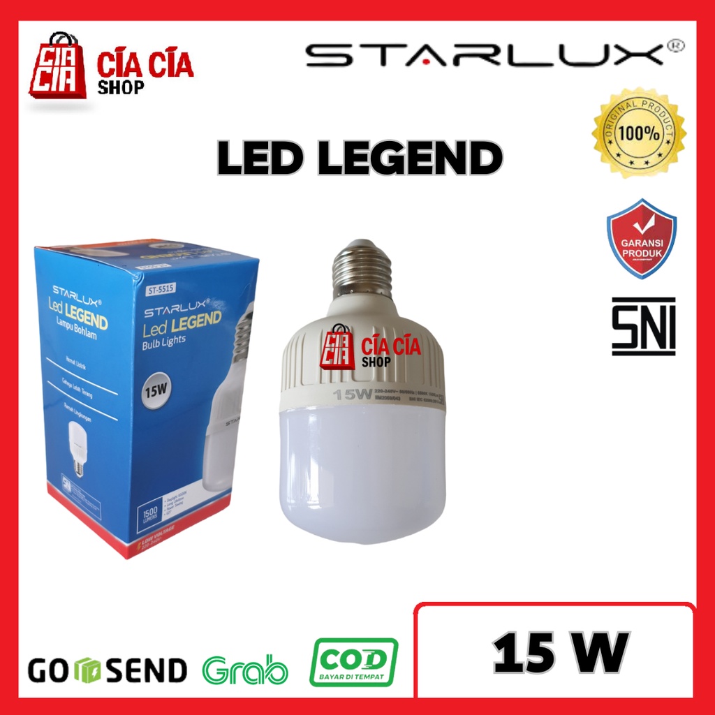 STARLUX LED LEGEND 15W Lampu Bohlam LED 15 WATT  Lampu LED Bohlam 15 W LED Capsule