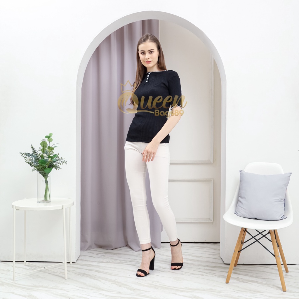 Queenbags89 baju outfit cewek baju atasan wanita baju Rajut Linda kriwil