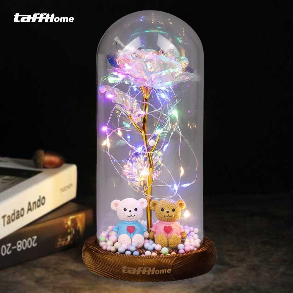 TaffHOME Lampu Meja Hias LED Mawar Beauty &amp; The Beast Bubble Colorful - RG-014 - Multi-Color