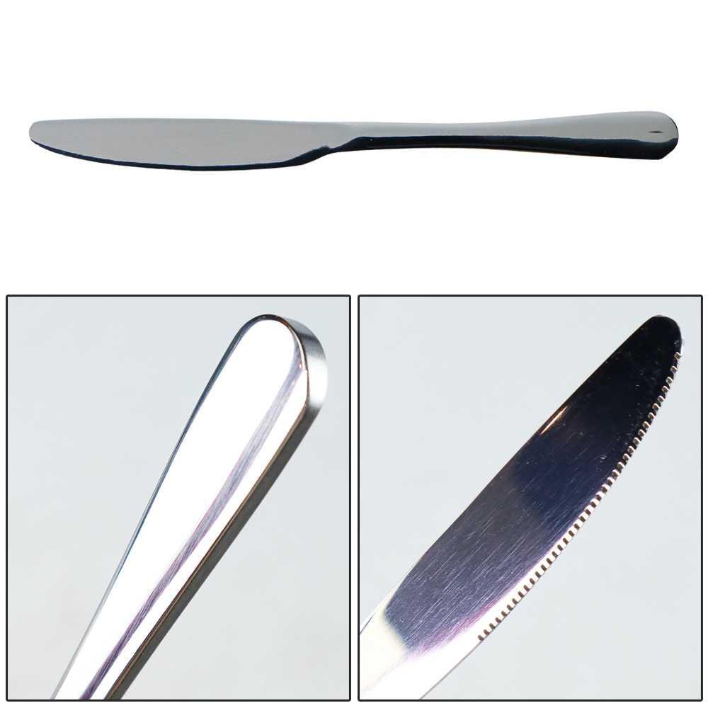 Pisau Roti Dessert Table Knife Stainless Steel Comfortable Grip 23 x2 cm - 401SS - Silver