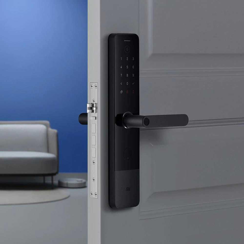 Xiaomi Smart Door Lock E Bluetooth Password Fingerprint Right Hand - XMZNMS04LM - Black