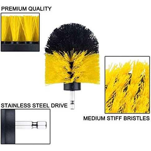 Kepala Sikat Pembersih Car Polisher Bathroom Kit 5 PCS - UT2 - Yellow