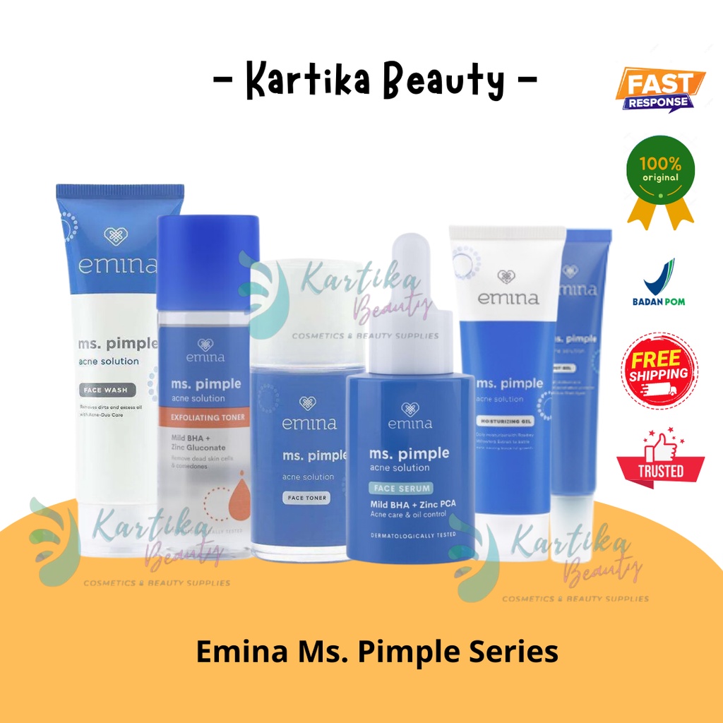 EMINA MS PIMPLE SERIES SKIN CARE PERAWATAN WAJAH JERAWAT UNTUK REMAJA : ACNE SOLUTION FACE WASH SABU
