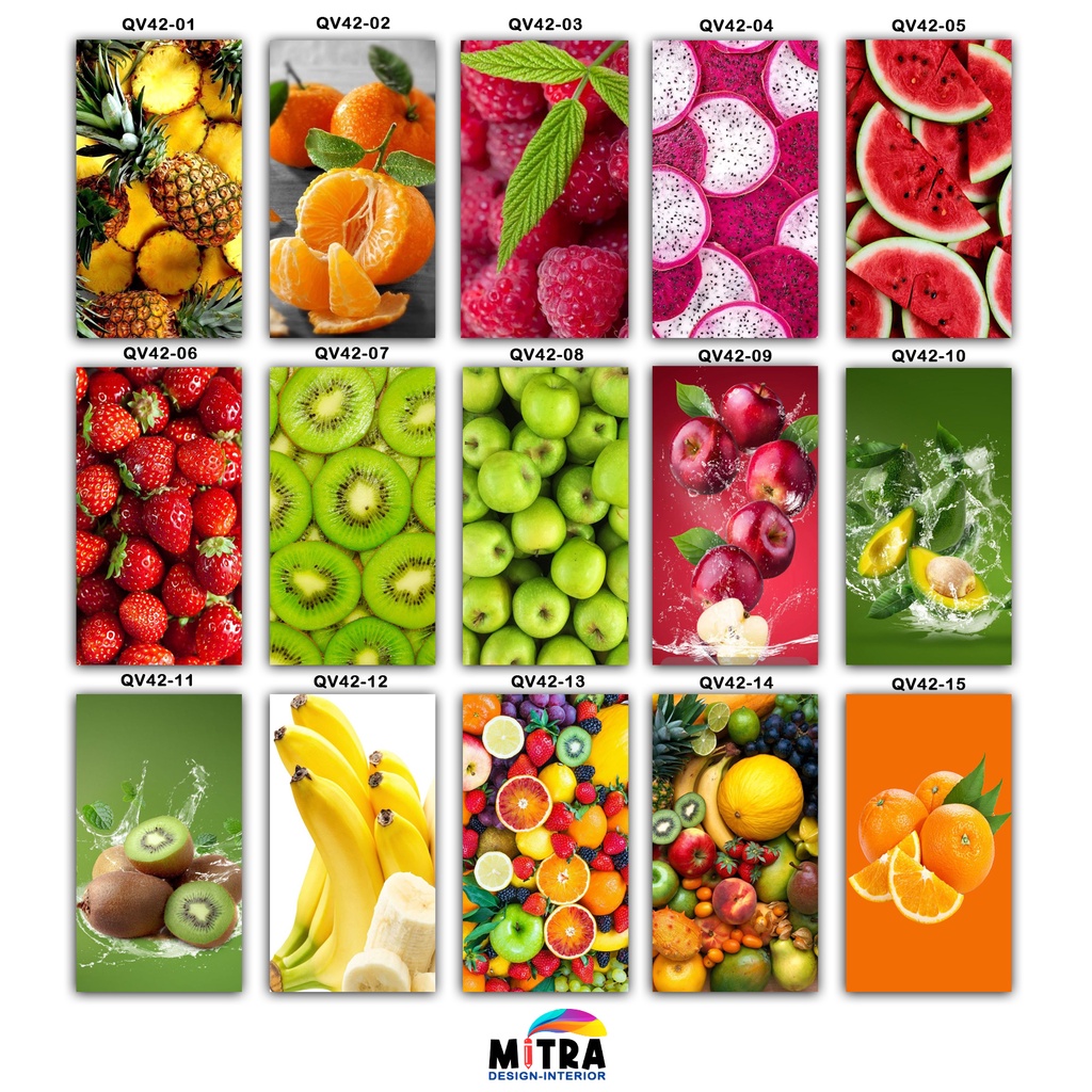 Hiasan dinding walldecor pajangan cafe buah buahan fruit hiasan dapur