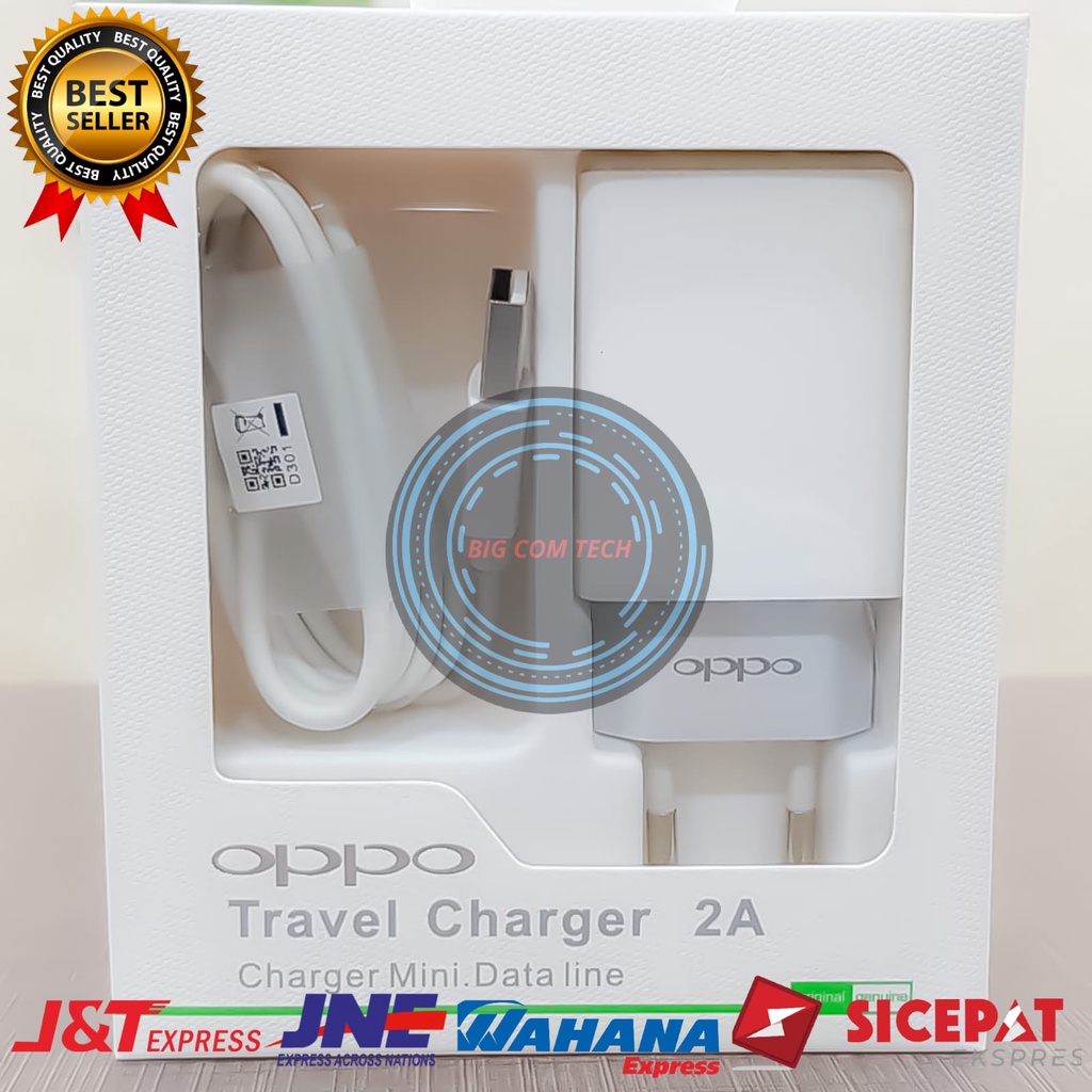 Charger Oppo A31 / A35 / A12 / A12s / A15 / A15s / A16K / F9 Pro / F11 Pro / F1s / F1 Plus / F3 / F5 / F7 / R5 / R7 / R9 / R15 / A3s / A37 Micro Usb 10 Watt Original