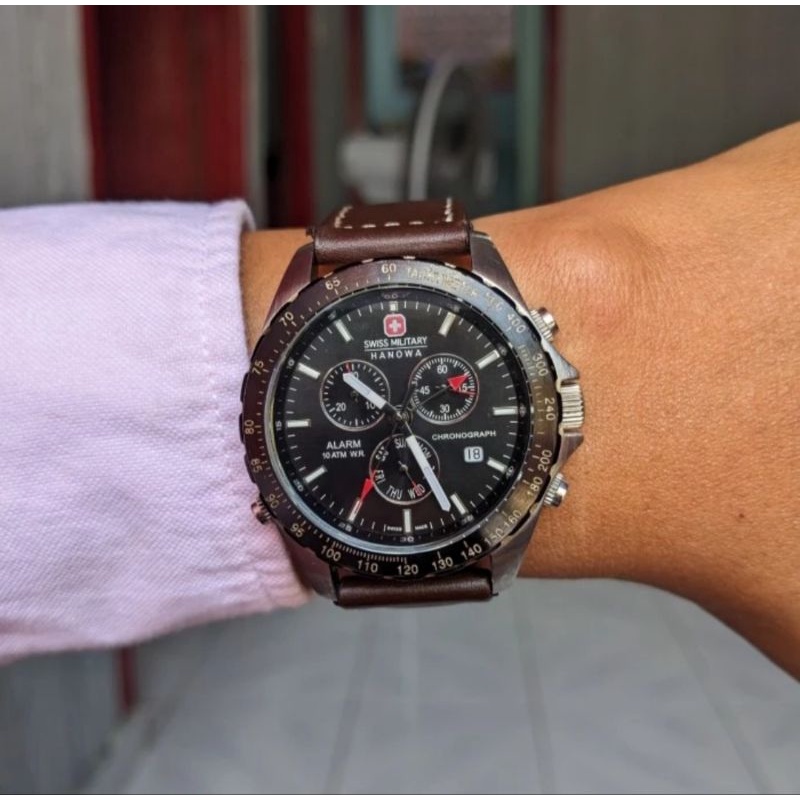 Jam Tangan Pria Bekas Merk Swiss Military Hanowa Navigator Original
