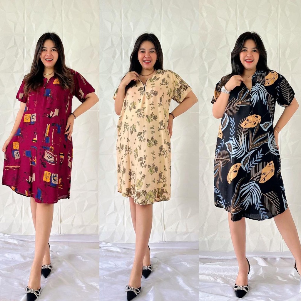 Daster Bali Rayon Busui Friendly Resleting - DCB