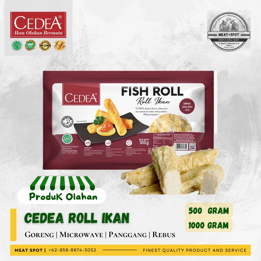 

Cedea Fish Roll Original | Goreng/Panggang/Rebus | 500 & 1000 gr