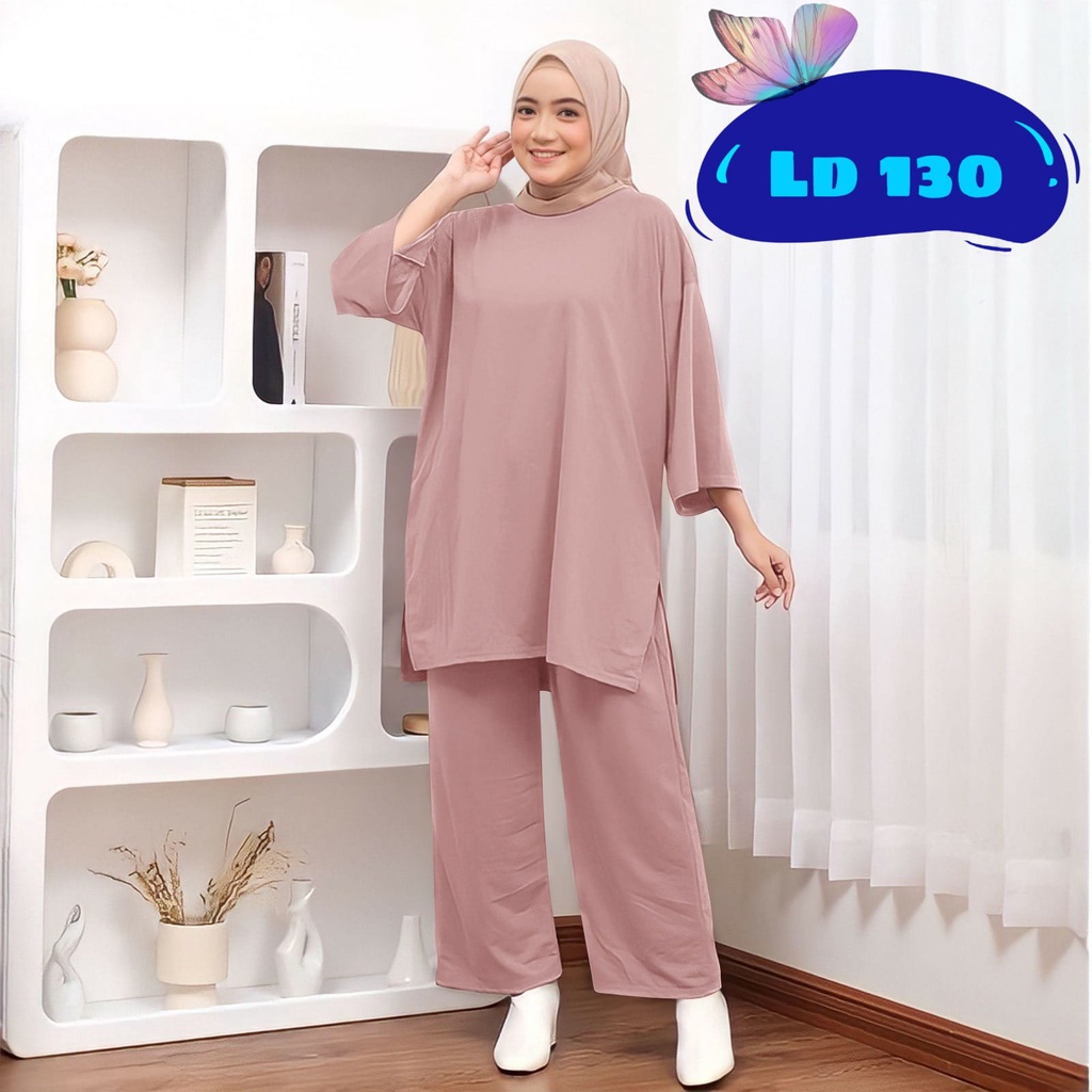 ONESET POLOS JUMBO CELANA ATASAN OVERSIZE BASIC RATA SETJUMB