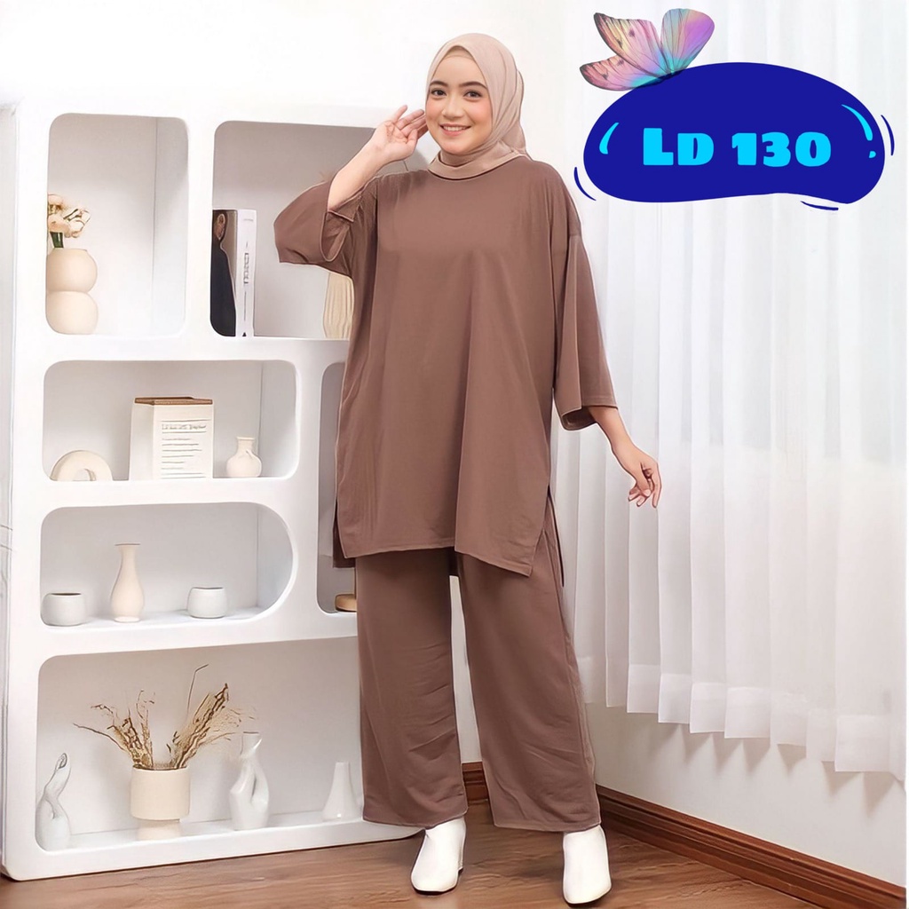 ONESET POLOS JUMBO CELANA ATASAN OVERSIZE BASIC RATA SETJUMB