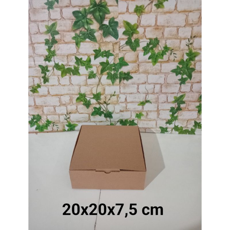 

KARDUS UK. 20x20x7,5 CM....DIE CUT KARTON BOX UNTUK KOTAK BAJU-AKSESORIS-SOUVENIR DLL MODEL BOX PIZZA