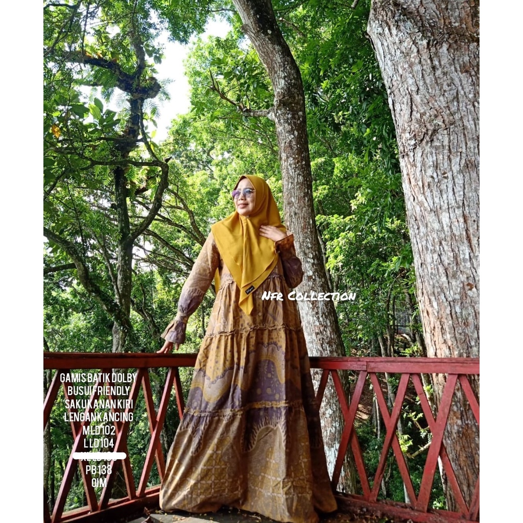 gamis batik inayah susun M ld 102 pb 138 busui