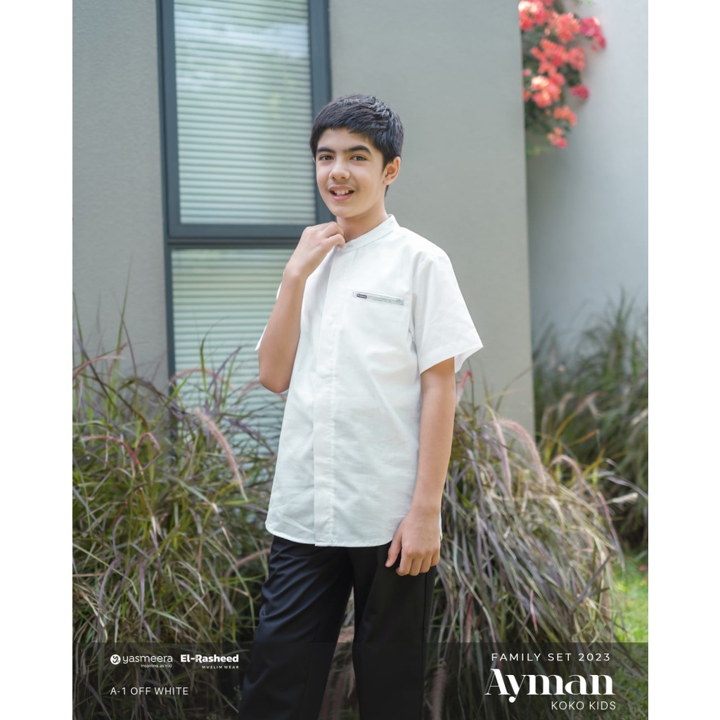 KOKO AYMAN KIDS EL-RASHEED - KOKO PUTIH DISKON 50% - ORIGINAL 100% - FAMILY SET YASMEERA X EL-RASHEE