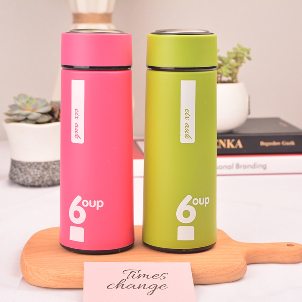 Botol Minum Kaca Six Oup 450ML Cover Plastik dengan Box