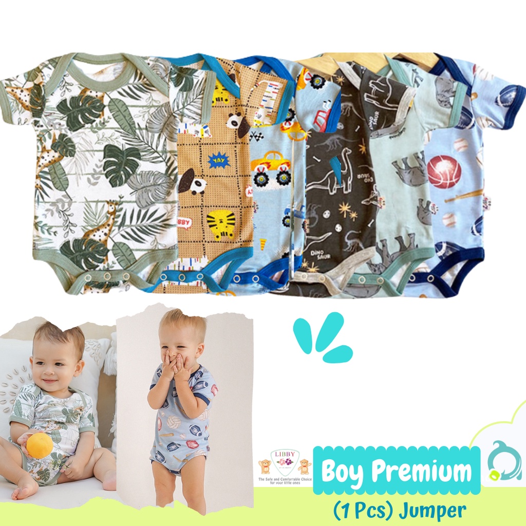 LIBBY Premium Jumper Motif Boy Size 0-12 Bulan (1 pcs/pack)