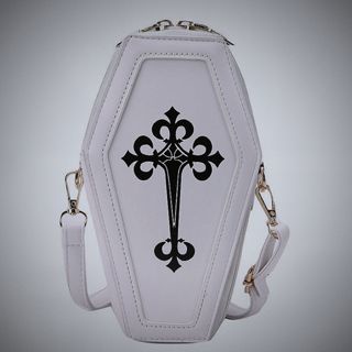 Gothic's Black Coffin Crossbody Mini Bag 8654