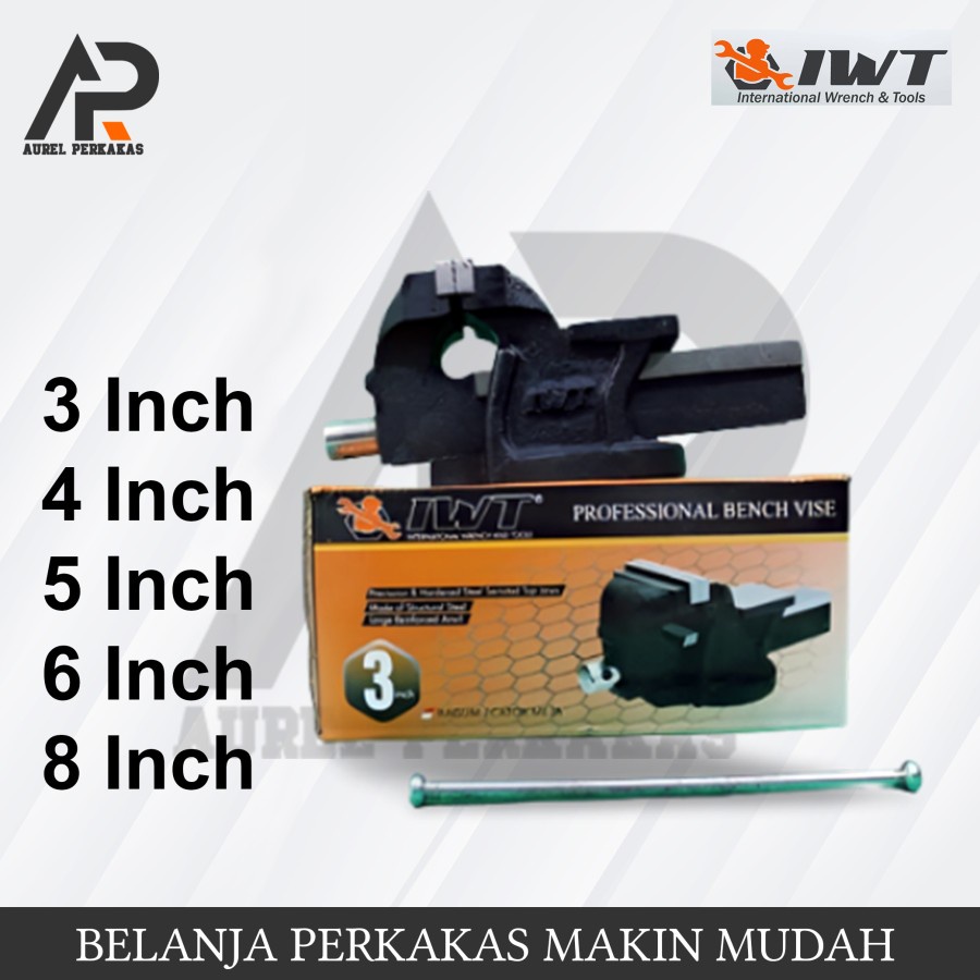 IWT RAGUM BESI CATOK MEJA 3" INCH / BENCH VISE