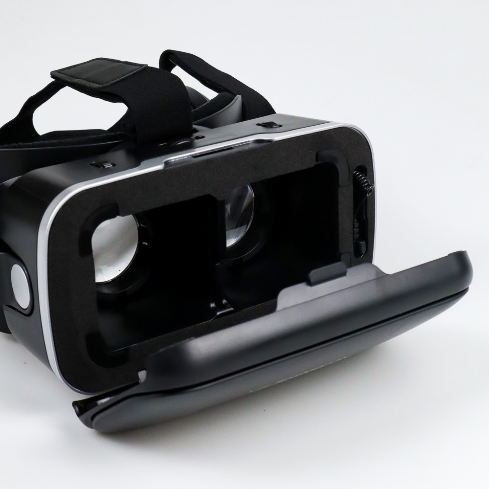 VR Box Virtual Reality Glasses dengan Headphone - Black