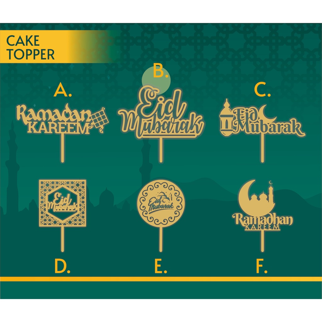 

Ramadhan Idul Fitri Cake Topper Gantungan Hampers