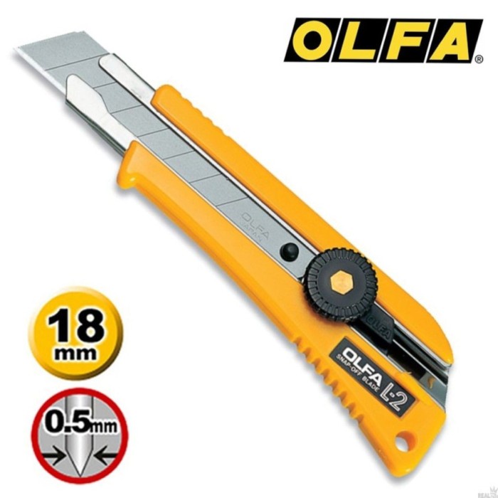 

Terlaris Pisau Cutter 18Mm Snap-Off Blade Cutter L-2 Olfa