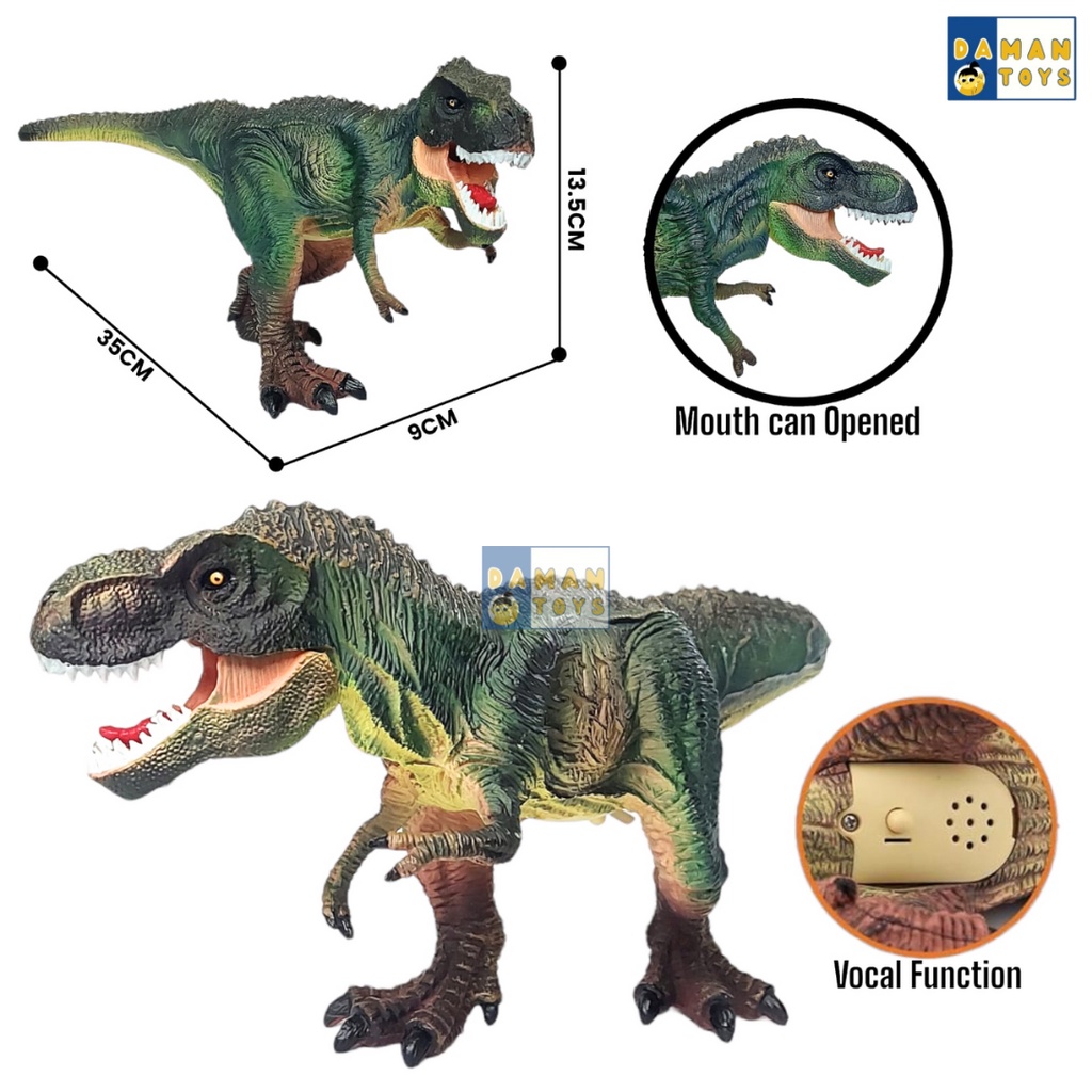 Dinosaurus Mainan Besar Karet Dino Tirex Tyranosaurus Leher Panjang