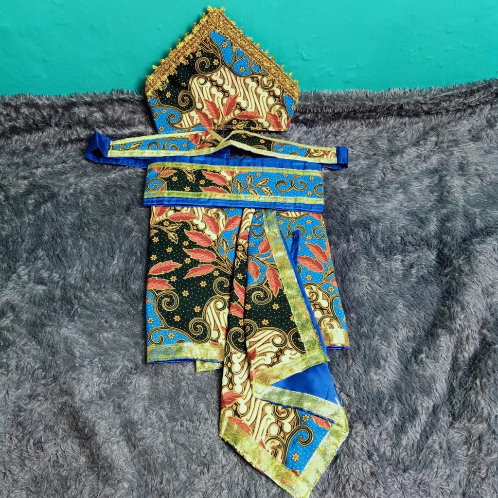 Slembong seni biru batik Songket seni silat kain batik Biru songket silat kain seni pencak silat sem