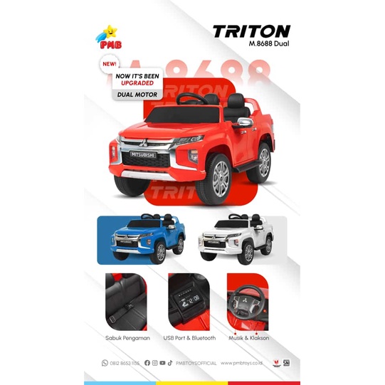 Mobil Aki M8688DUAL - Mitsubishi Triton mobilan aki murah