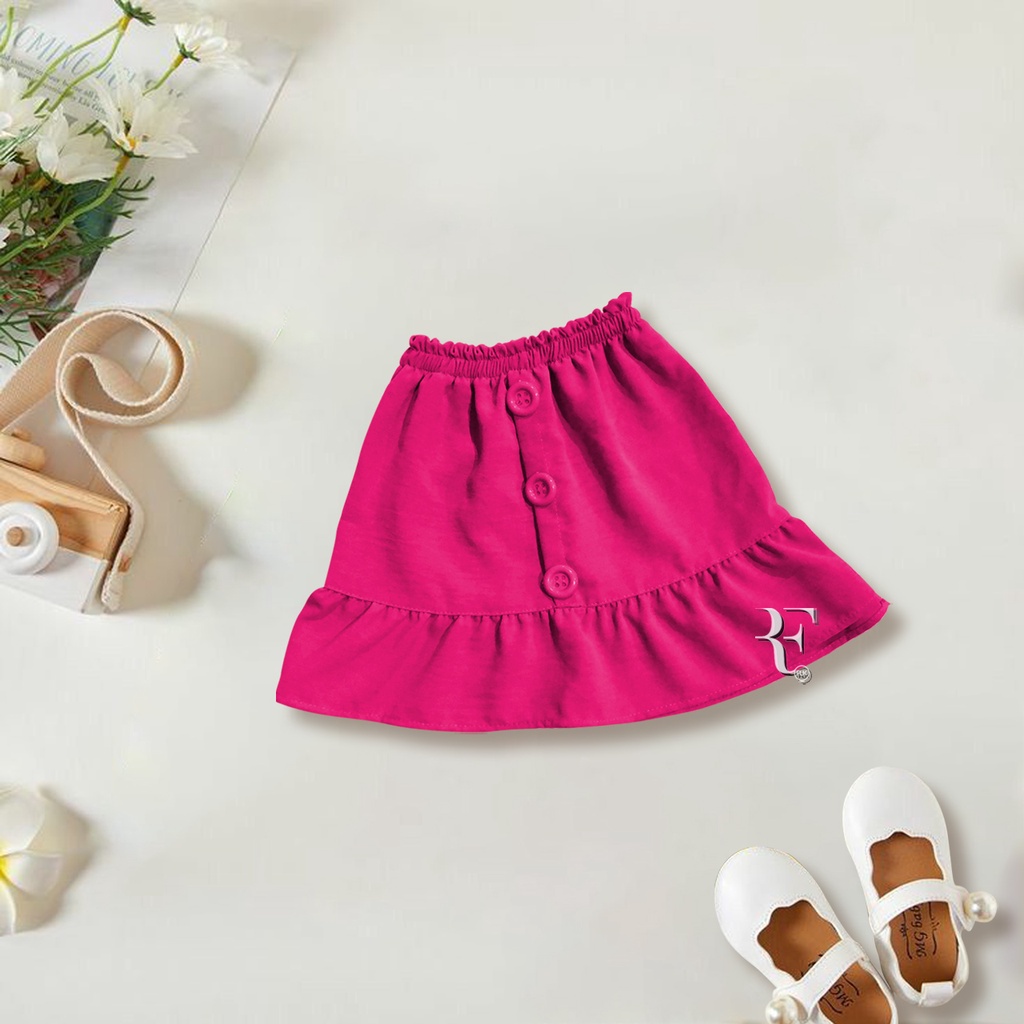 Sassy Skirt Rok Crinkle Airflow Anak Perempuan variasi kancing 3