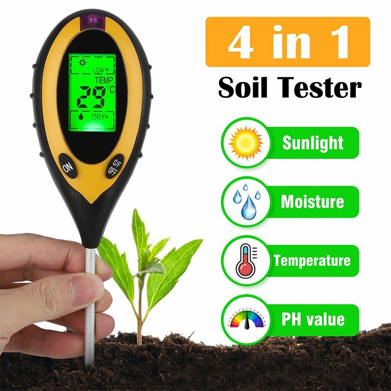 Mediatech Soil meter 4 in 1 Soil Moisture Tester (pH, Moisture, Light) - pH Meter Tanah