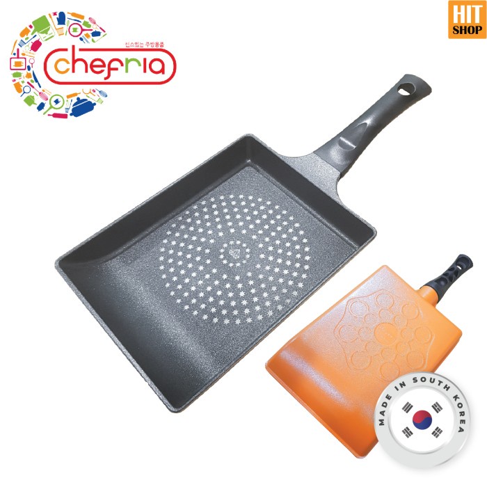 Teflon CHEFRIA Eggroll Frying Pan 24cm - Panci/Wajan Kotak Korea stainless anti lengket original waj