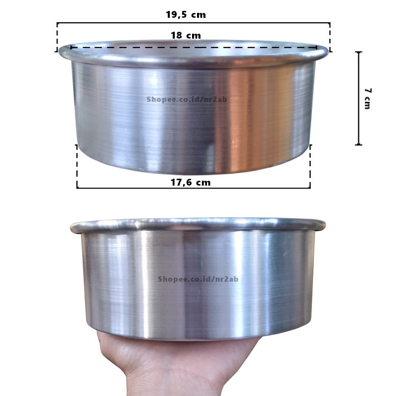Cetakan Kue Loyang Bulat 18cm Tinggi 7cm