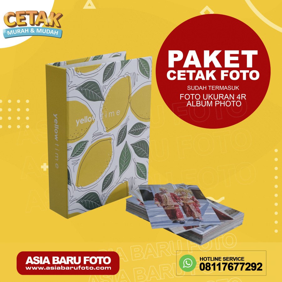 Cetak Foto 4R + Album ( 200 Lembar 4r + Album Isi 200 Lembar )